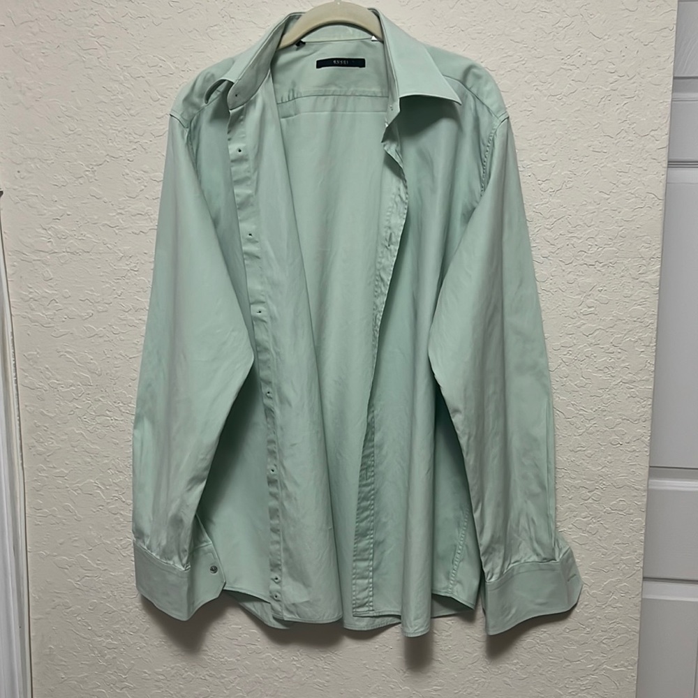 Green Gucci dress shirt